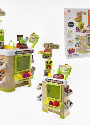 Супермаркет 922-200 (8) 67 елементів, звук, підсвічування, касовий апарат, сканер, ваги, купюри, монети,
