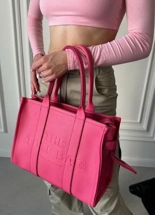 Женская сумка marc jacobs tote bag pink mini8 фото