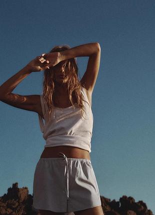 Вільна біла майка zara біла майка оверсайз zara бавовняна біла майка з відкритою спиною напівпрозора майка що просвічує