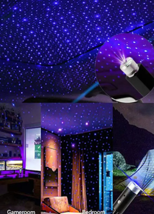 Led-лампа із зоряним небом usb автомобільний світлодіодний проєктор6 фото