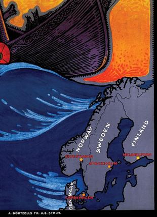 Плакат see the lands of the vikings 1925, 55х86 см3 фото