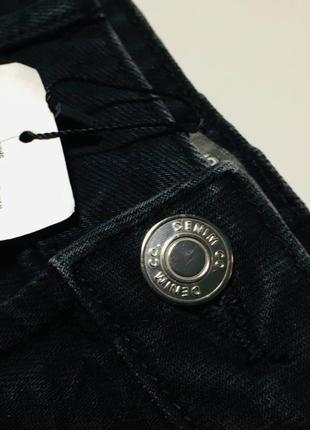 Нові чорні джинсові шорти з праного деніму denim co хл4 фото