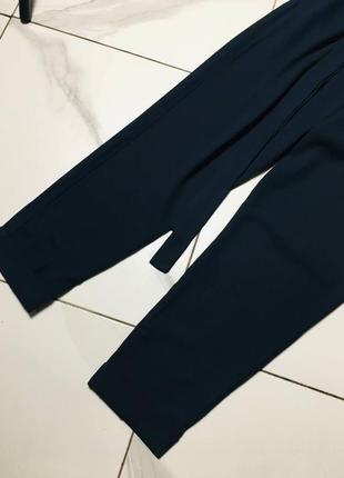 Синие базовые классические брюки с поясом asos м2 фото