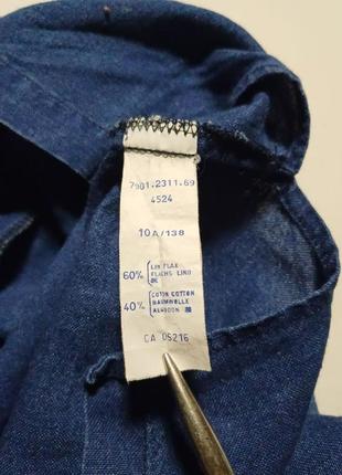 Рубашка редкая vintage ikks 60% lin 40% baumwolle3 фото