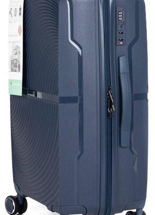 Мала валіза з полікарбонату, ручна поклажа 36l horoso синій2 фото