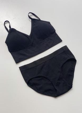 Набор белья комплект нижнего белья трусики топ трусы бюст базовый