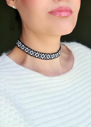 Стрічковий гердан чокер «борщівський» взори тернопільщини.