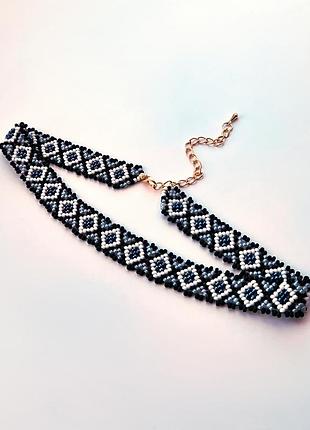 Стрічковий гердан чокер «борщівський» взори тернопільщини.