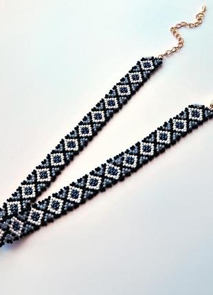 Стрічковий гердан чокер «борщівський» взори тернопільщини.