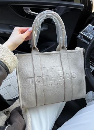 Женская сумка marc jacobs tote bag dark beige mini1 фото