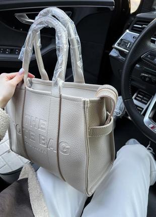 Женская сумка marc jacobs tote bag dark beige mini5 фото