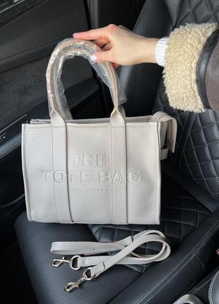 Женская сумка marc jacobs tote bag dark beige mini4 фото