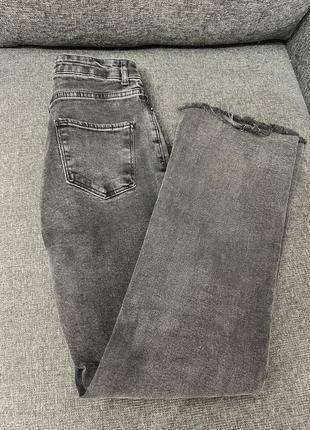 Темно-серые трендовые широкие джинсы2 фото