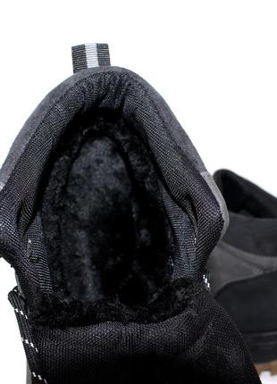 Чоловічі сірі зимові черевики на шнурівці сірий10 фото
