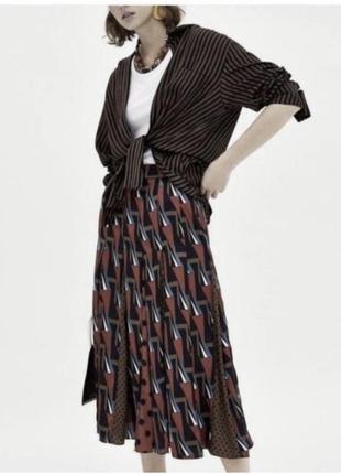 Юбка миди плиссе zara