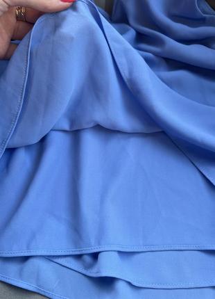 Блакитна шифонова майка з підкладкою9 фото