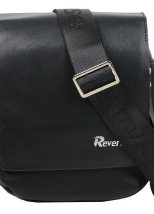 Чоловіча сумка, планшетка з екошкіри pu reverse чорна