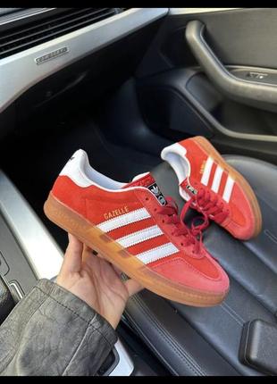 Ad gazelle x gucci red/white1 фото