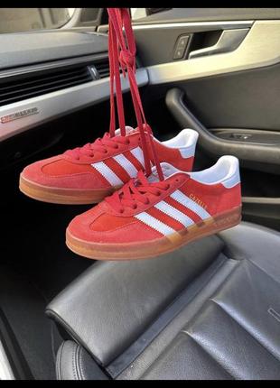 Ad gazelle x gucci red/white4 фото