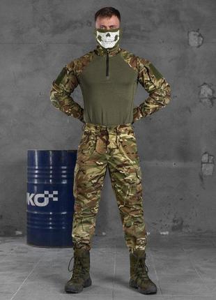 Армійський костюм мультикам наколінники, комплект одягу для військовослужбовців зсу мультикам убакс штани2 фото