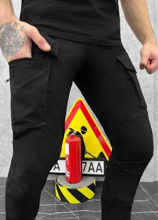 Спец штаны черного цвета практичные изностойкие штаны черные мужские брюки черные брюки полиция воєнторг ua2 фото