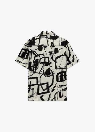 Zara рубашка в абстрактный принт l6 фото