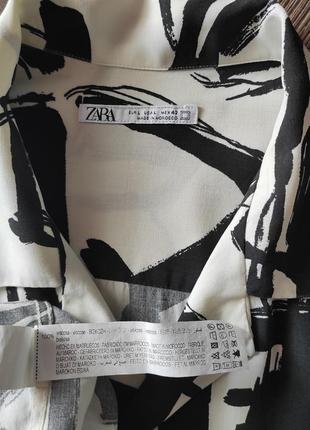 Zara сорочка в абстрактний принт l10 фото