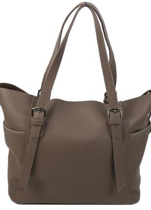 Жіноча шкіряна сумка borsacomoda бежева