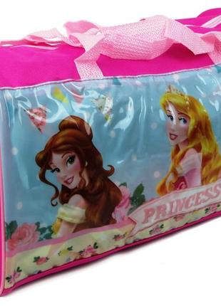 Спортивная детская сумка для девочки 17l princess, принцессы2 фото