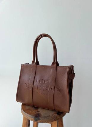 Женская сумка marc jacobs tote bag brown mini