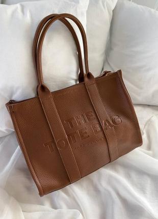 Женская сумка marc jacobs tote bag brown mini3 фото