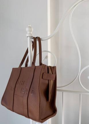 Женская сумка marc jacobs tote bag brown mini9 фото