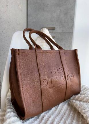 Женская сумка marc jacobs tote bag brown mini6 фото