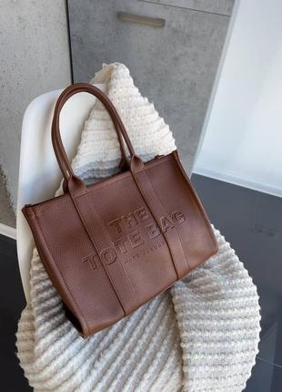 Женская сумка marc jacobs tote bag brown mini2 фото