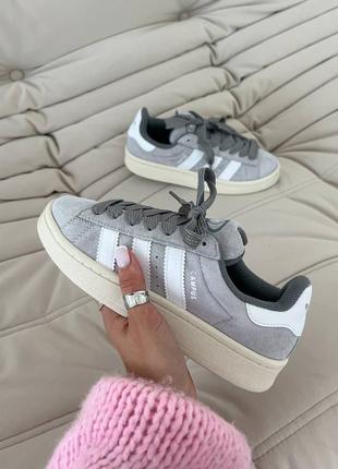 Кеды женские adidas campus grey1 фото