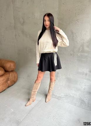 Бежеві замшеві демісезонні демі осінні ковбойські чоботи казакі козаки на середніх...