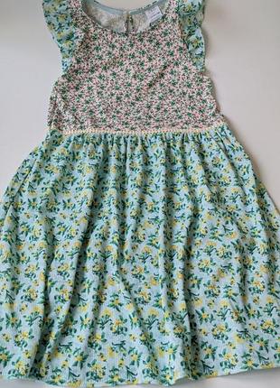 Ніжна сукня зелена в принт.