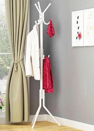 Вішалка стійка для одягу підлогова біла