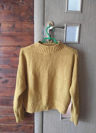 Светр в'язаний гірчиця, жіночий new look