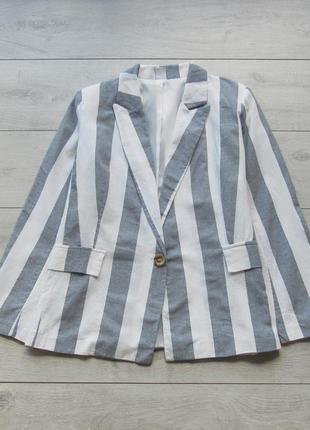Пиджак жакет блейзер в полоску от zebra1 фото
