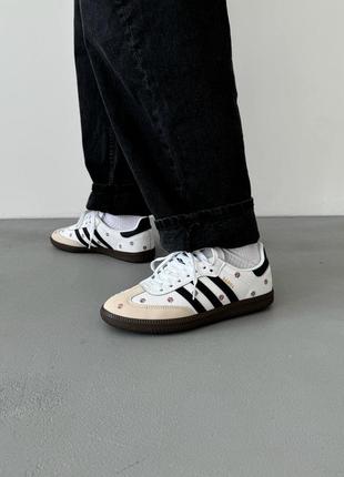 Женские кроссовки adidas samba og black/white painted
