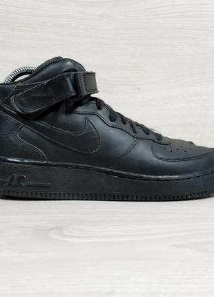 Кожаные высокие кроссовки nike air force оригинал, размер 38.5
