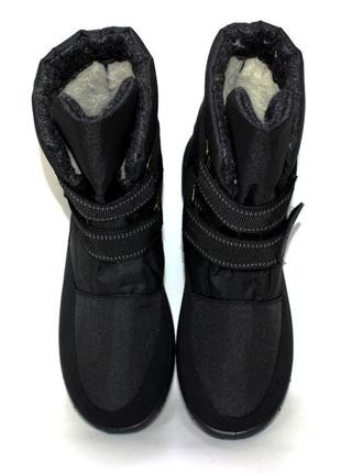 Чоловічі дуті черевики на двох липучках чорний2 фото