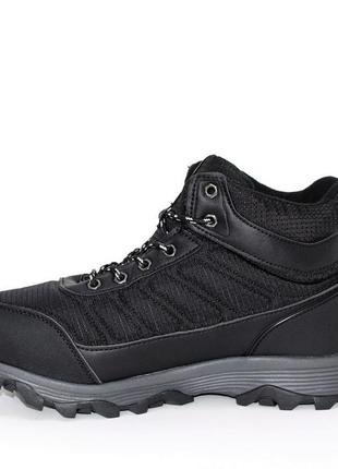 Чоловічі зимові черевики на шнурівці з мембраною waterproof чорний7 фото