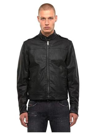 Мужская джинсовая куртка diesel черного цвета.1 фото