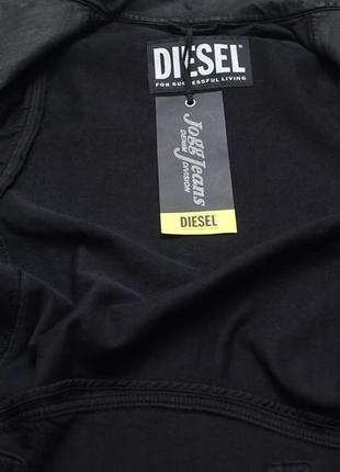 Мужская джинсовая куртка diesel черного цвета.7 фото