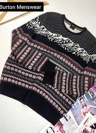 Светр чоловічий в принт гори від бренду burton menswear london l