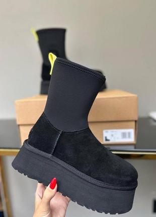 Уг уггі діпер замша овчина ugg classic dipper boot black