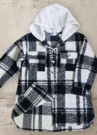 Стильная куртка рубашка для девочки 146, 164 чорный