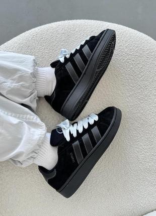 Адидас кампус черные замша amber adidas pro 00s triple black